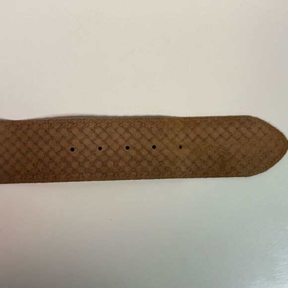 Vintage The Ritz Collection Brown Weaved Leather Asymmetrical Belt Size S/M